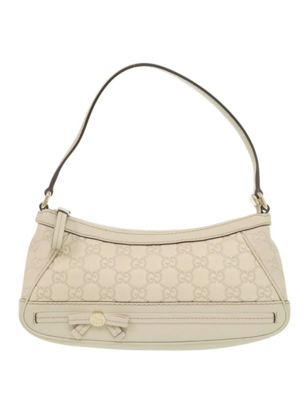 Gucci Guccissima Leather White Shoulder